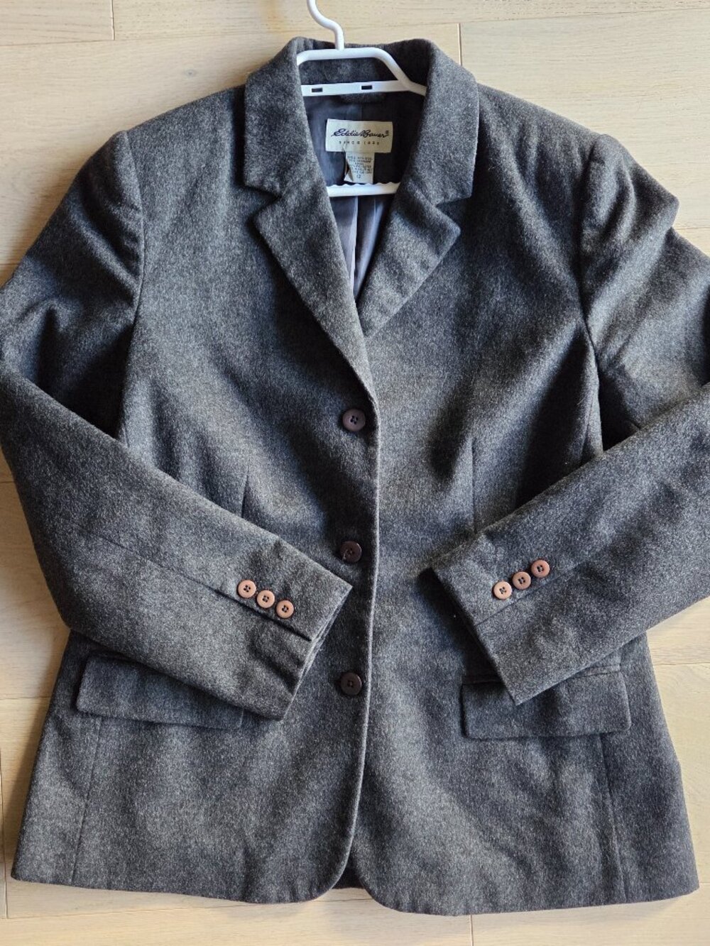 Eddie Bauer grey wool blazer